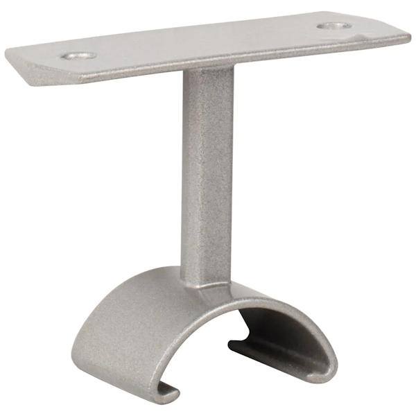 Satin Nickel Lighted Closet Rod Top-Mounted Support